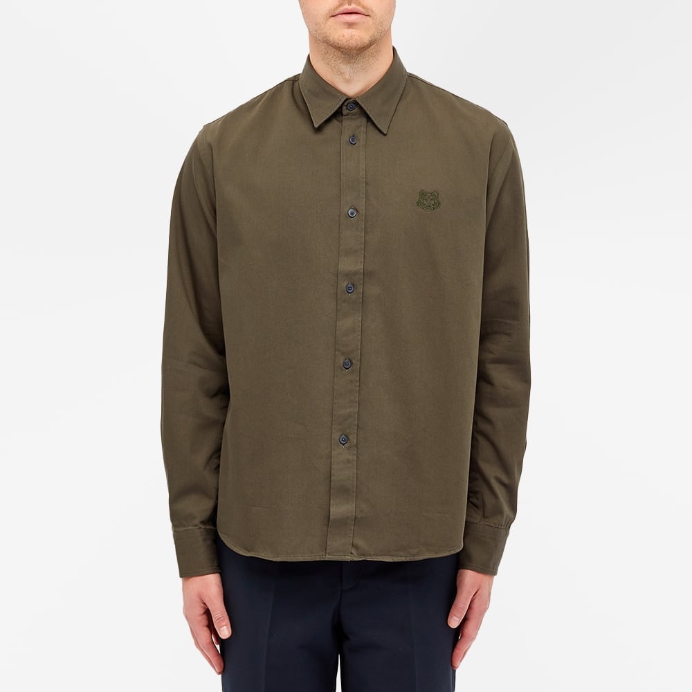 Kenzo Tiger Crest Twill Button Down Shirt - 5