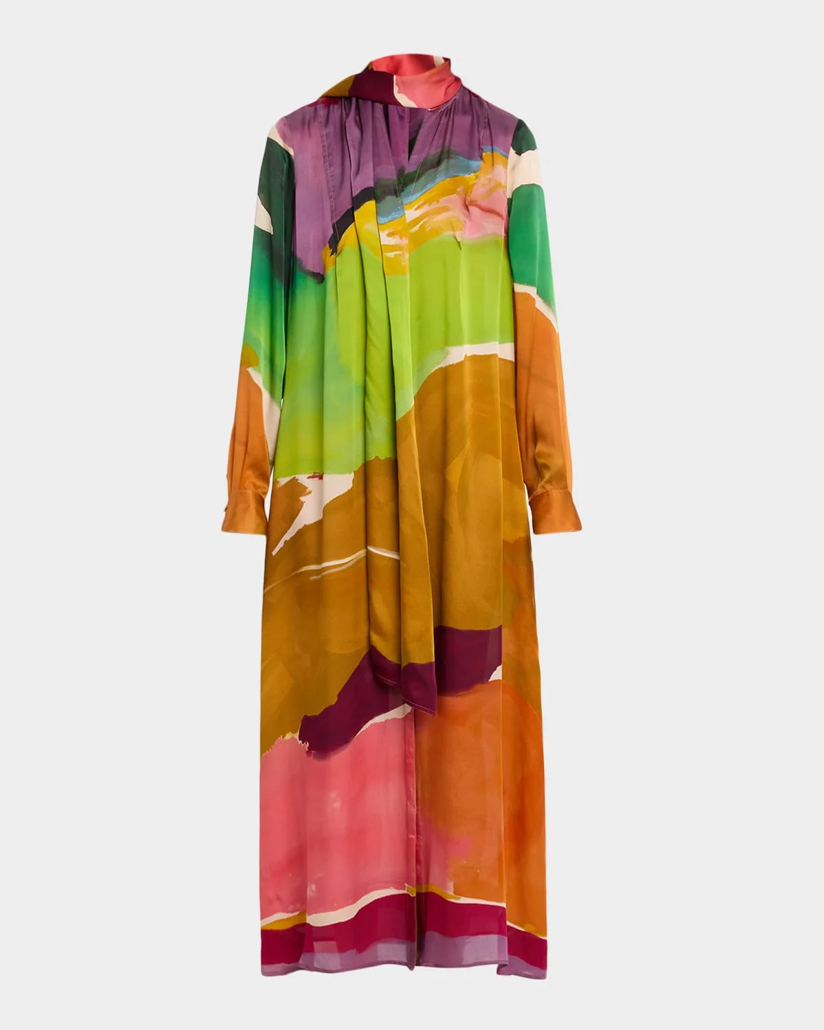 x Helen Frankenthaler Critique Silk Scarf Dress - 1
