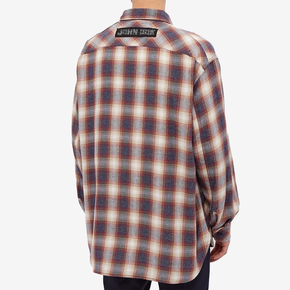 TAKAHIROMIYASHITA TheSoloist. Side Back Zip Check Work Shirt - 5