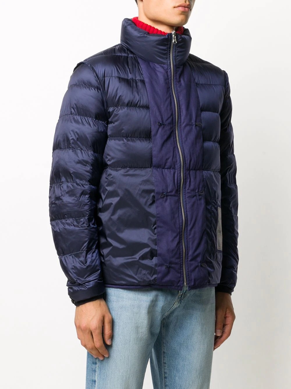 contrast panel puffer jacket - 3