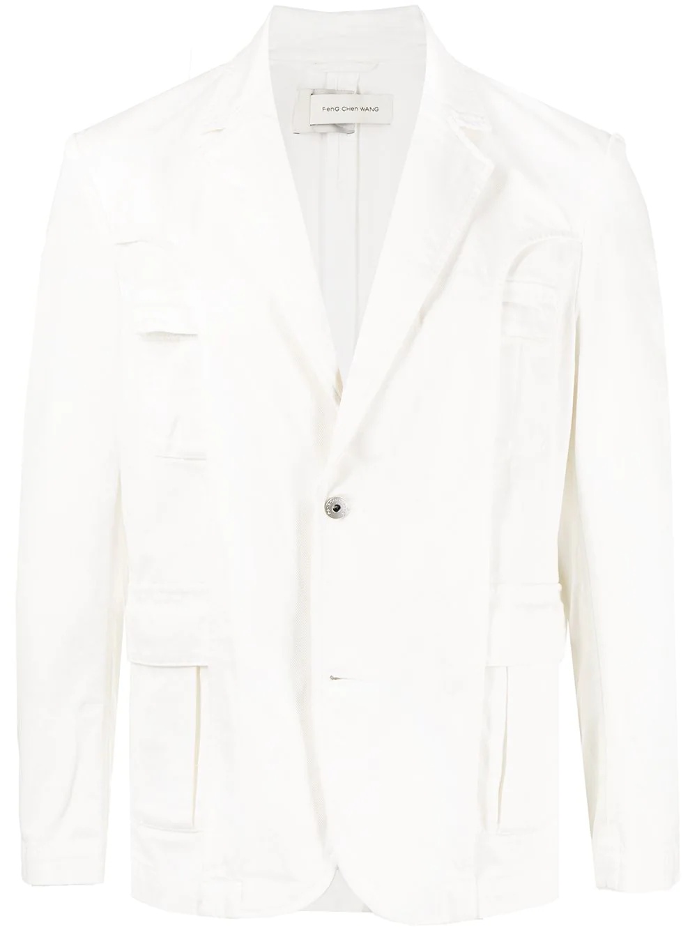 deconstructed cotton denim blazer - 1