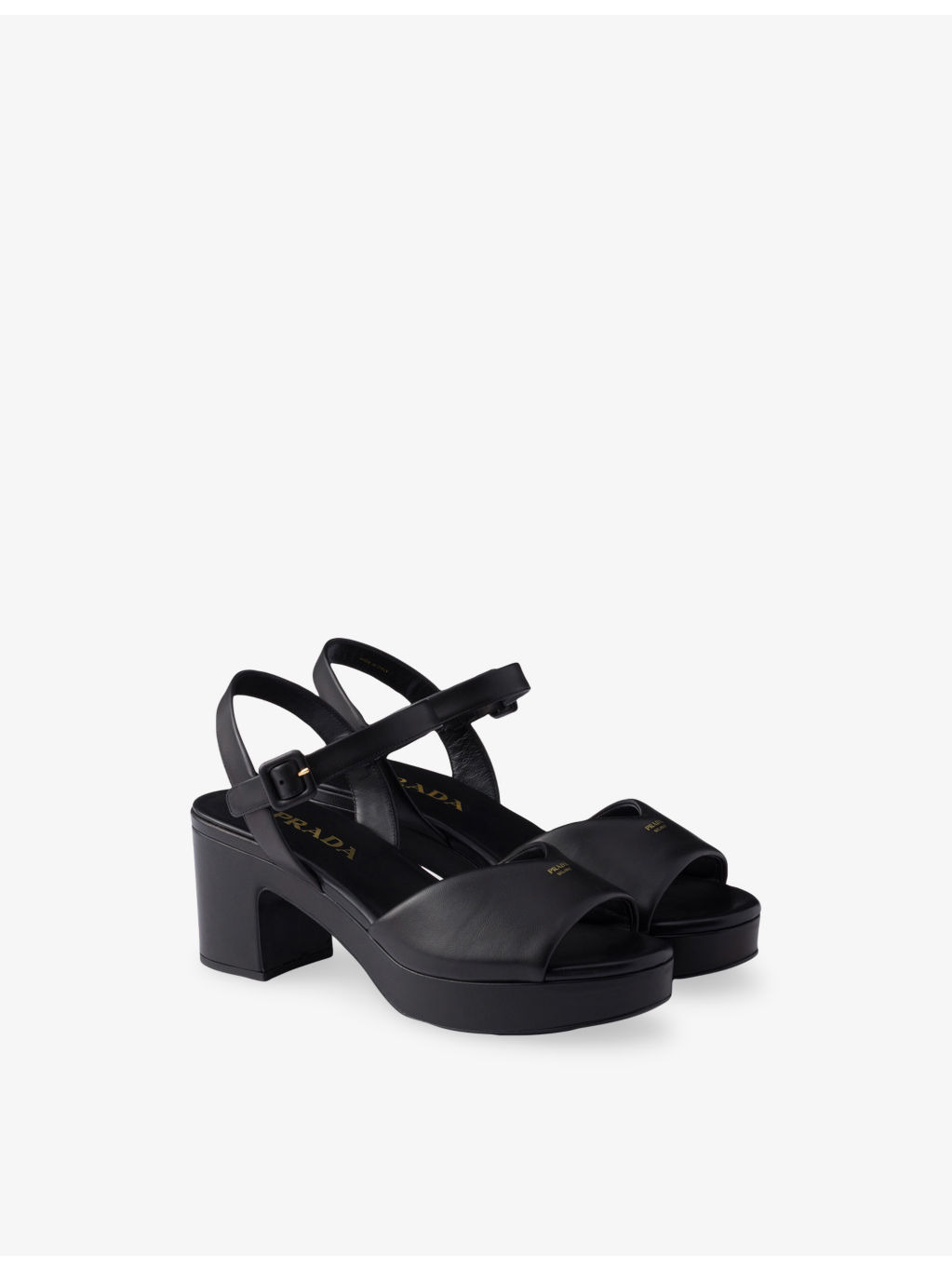 Padded Logo-Print Nappa Leather Sandals - 3