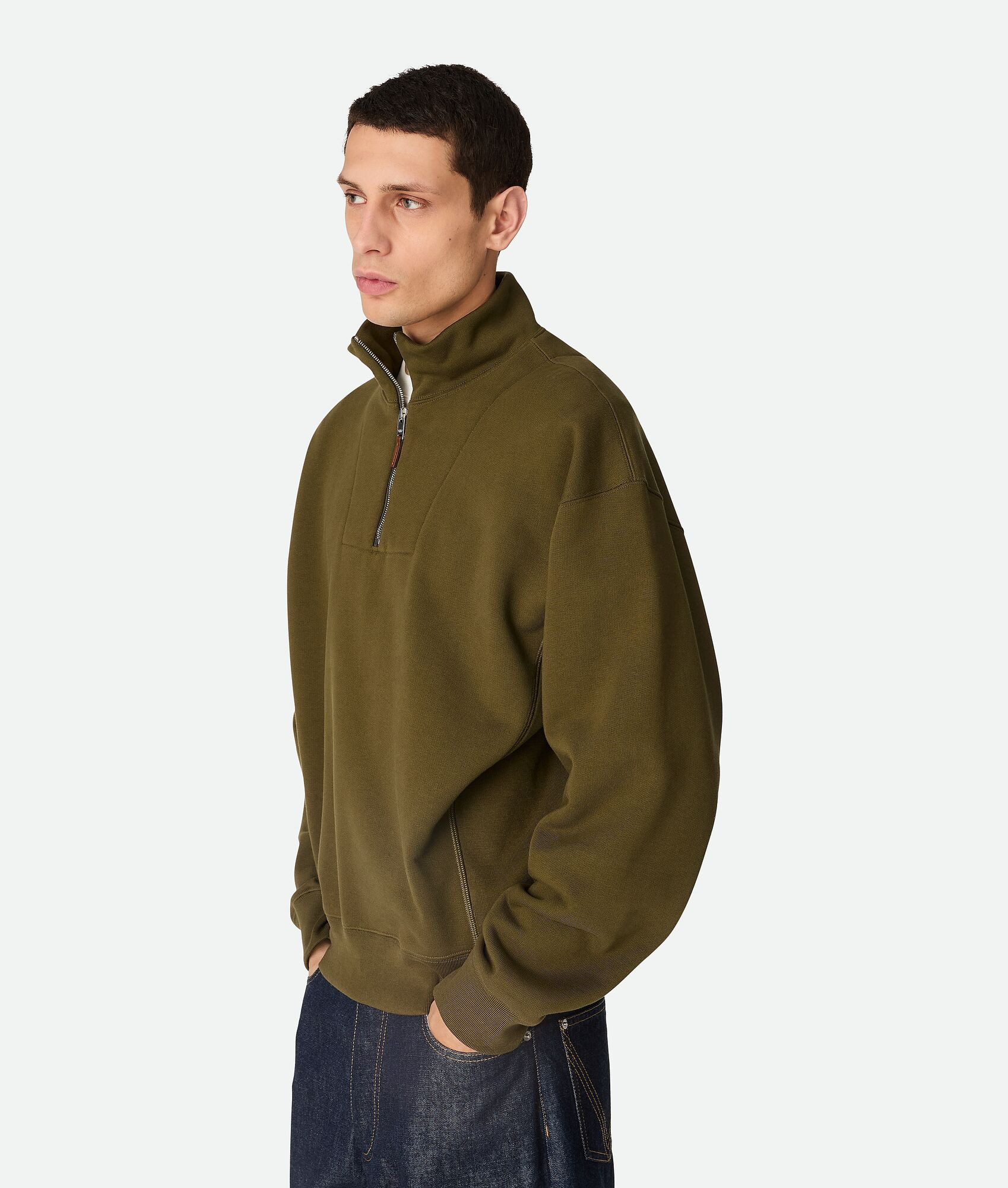Cotton Fleece Zip Sweatshirt - 2