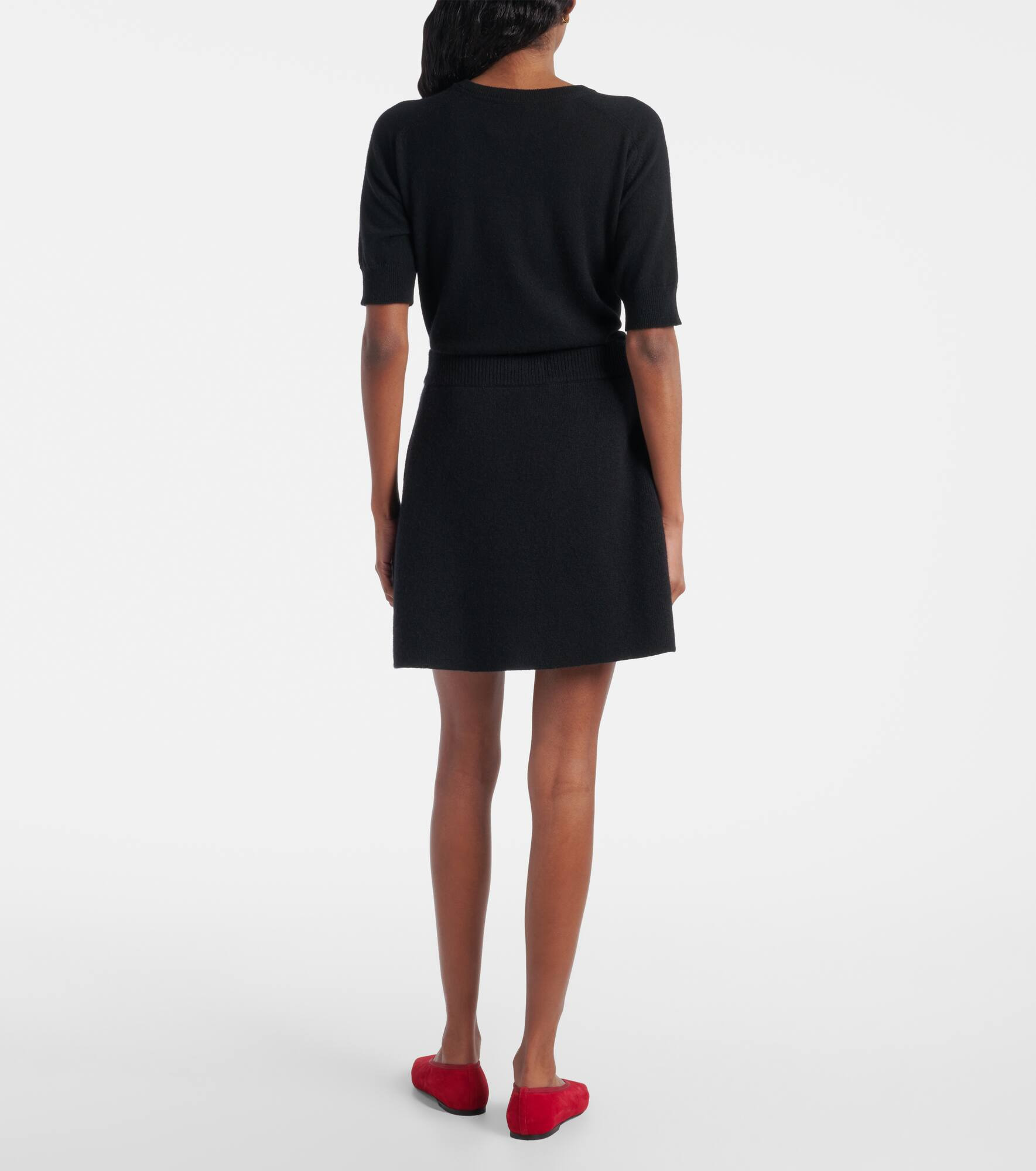 Clare high-rise cashmere miniskirt - 3