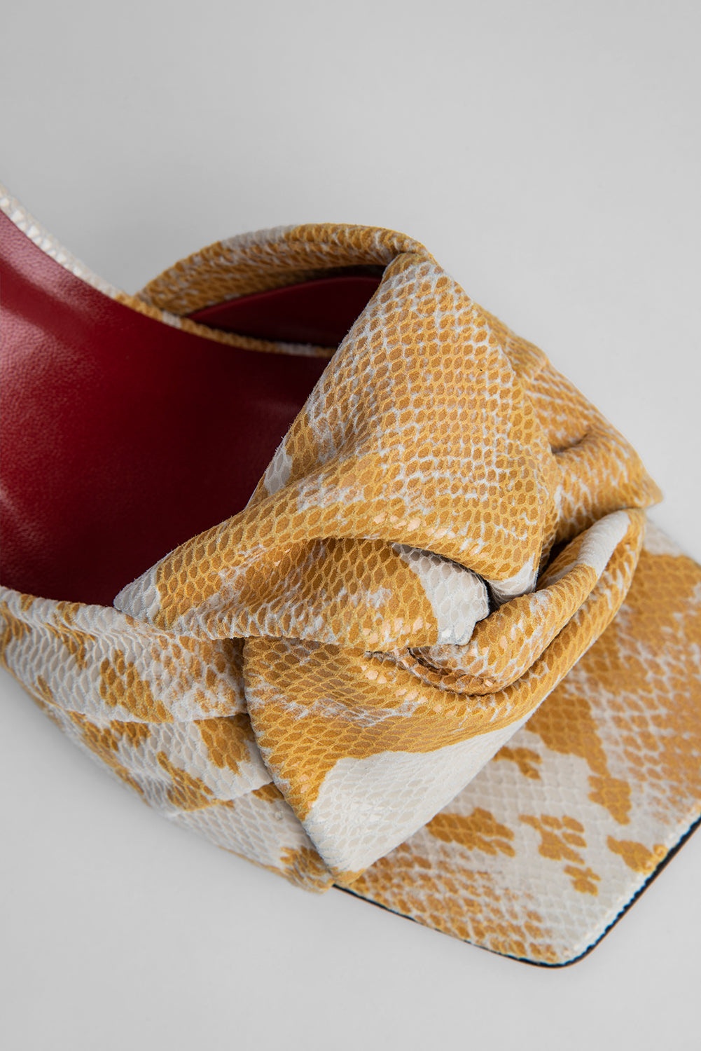 Lana Saffron Snake Print Leather - 5