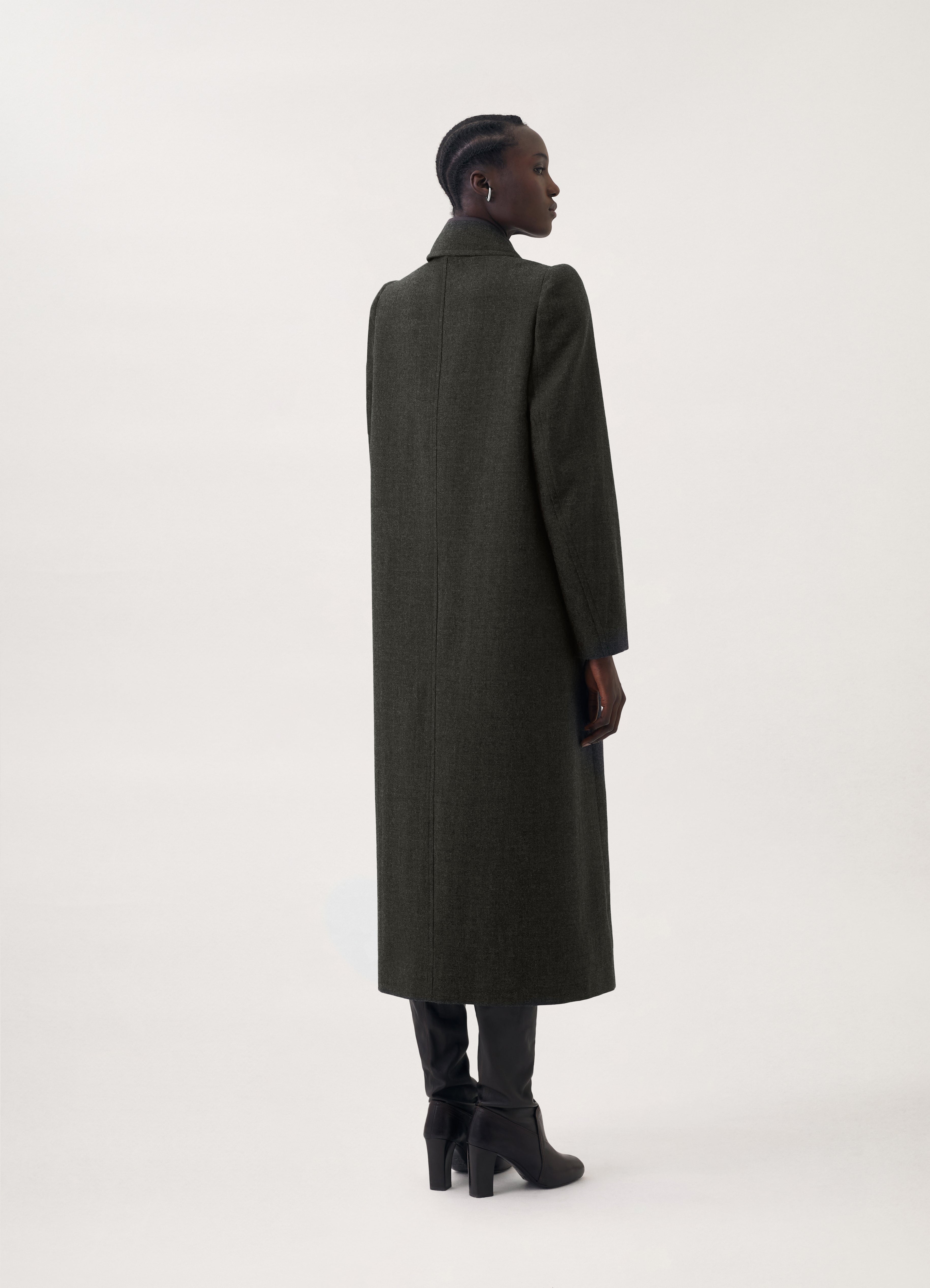 LONG DOUBLE BREASTED COAT - 2