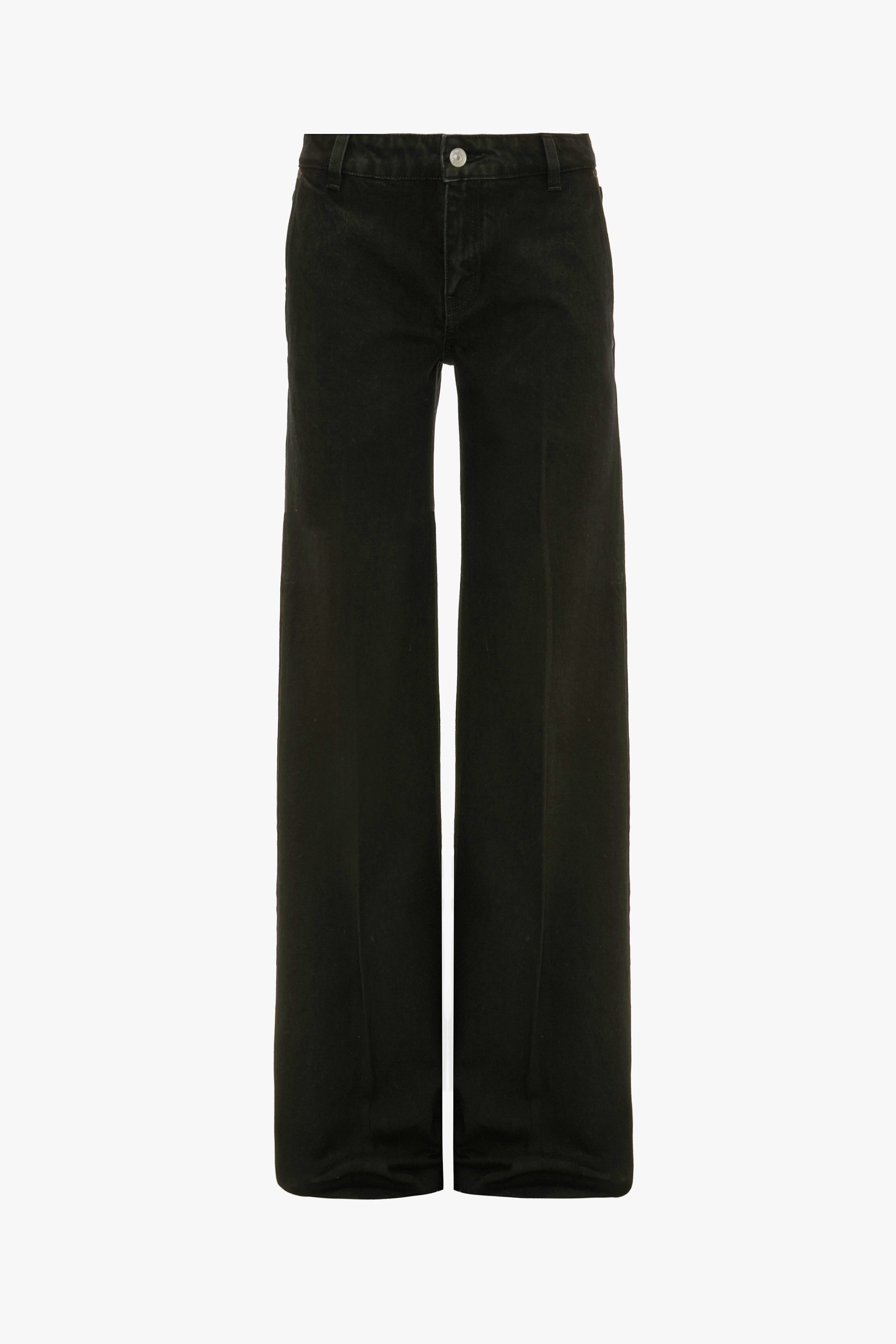 Gigi Low Waist Straight Leg Jean In Washed Black - 1