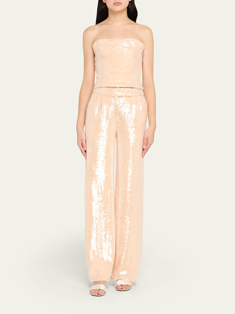 LaQuan Smith Sequin Corset Bustier Top outlook