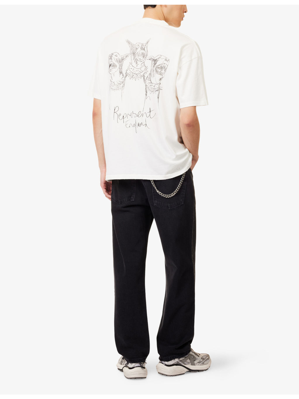Hand Drawn Dogs Print T-Shirt - 2
