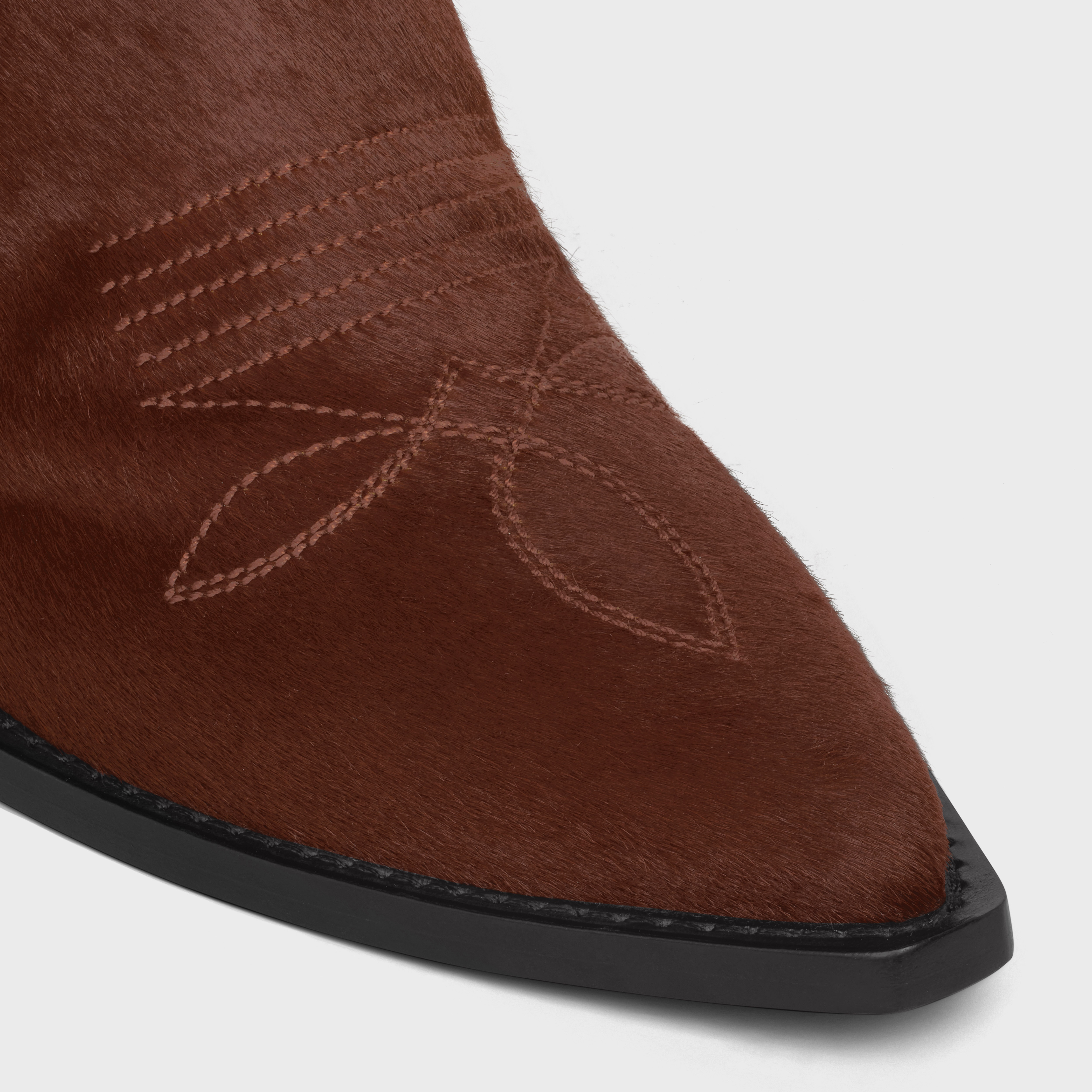 Celine Moon zipped boot in Hairy calfskin - 4
