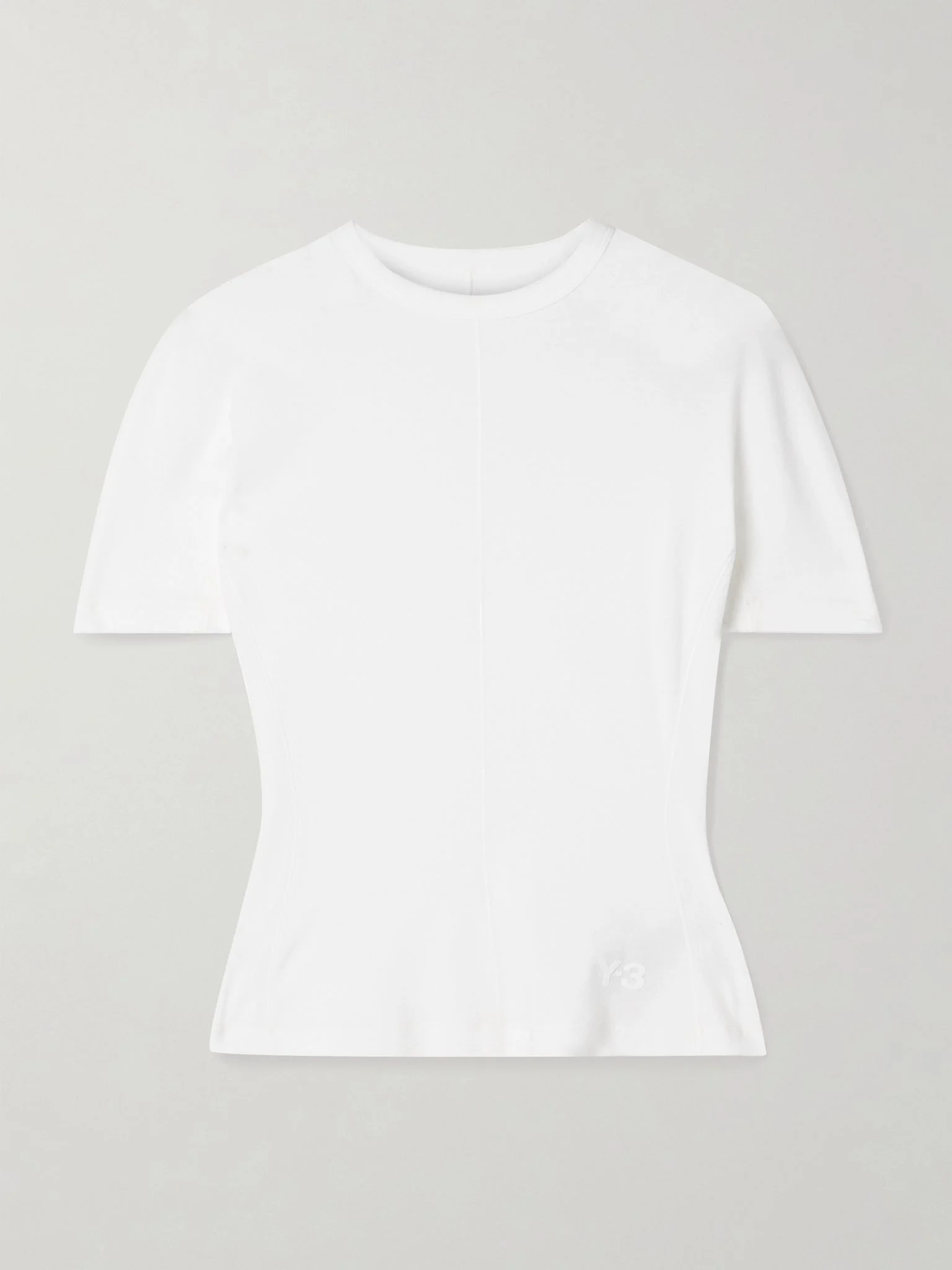 + Y-3 printed organic cotton-jersey T-shirt White - 1