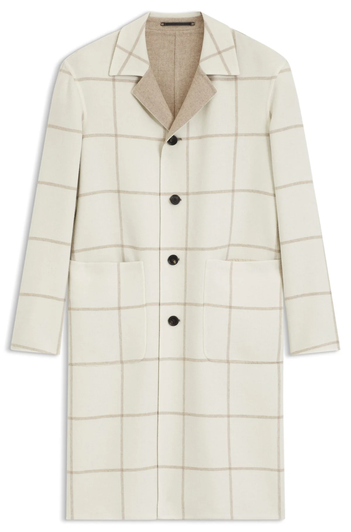 REVERSIBLE RELAXED-FIT COAT IN VIRGIN WOOL AND CASHMERE - 1