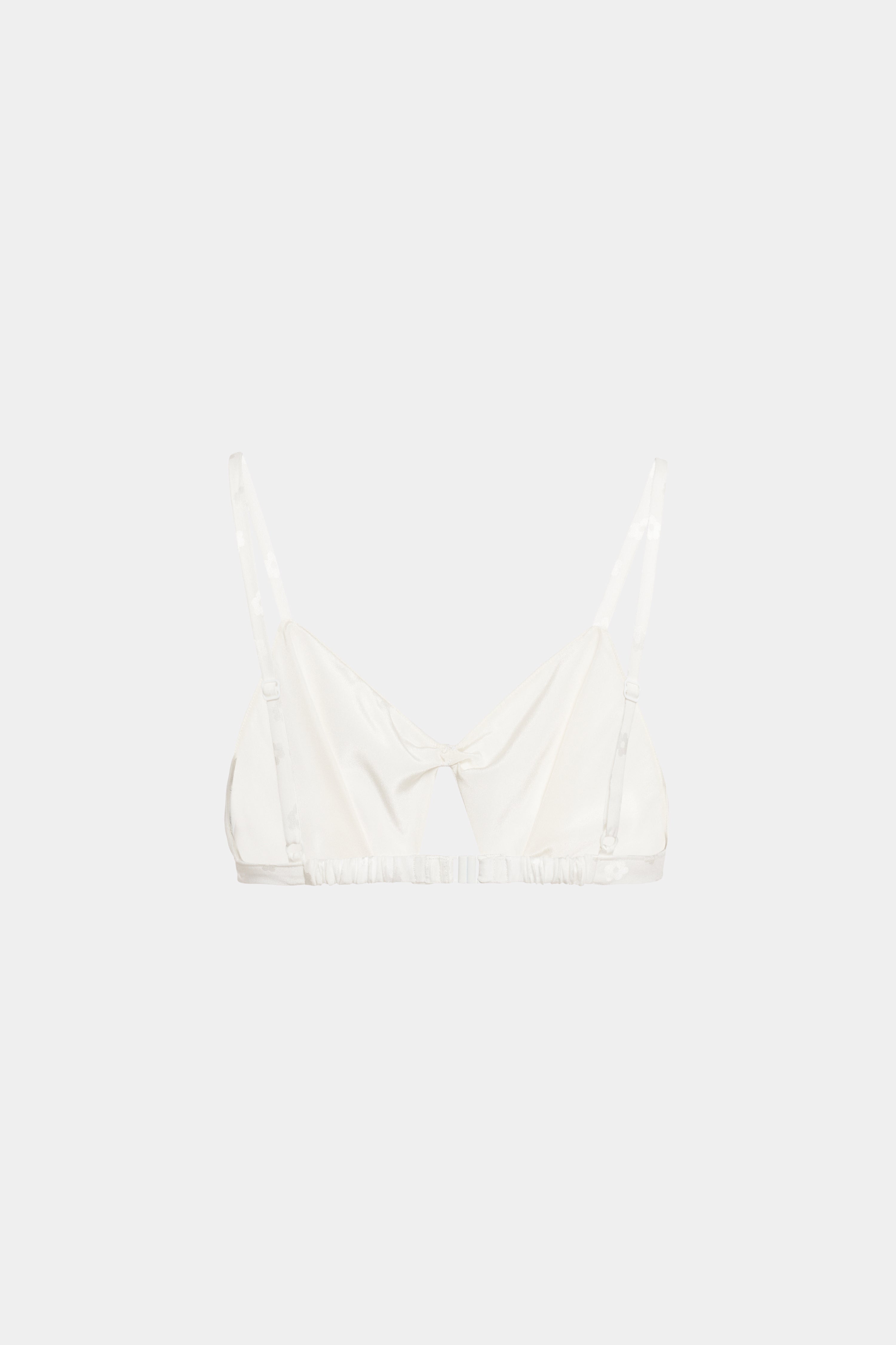 FLOWERS JACQUARD BRA - 2