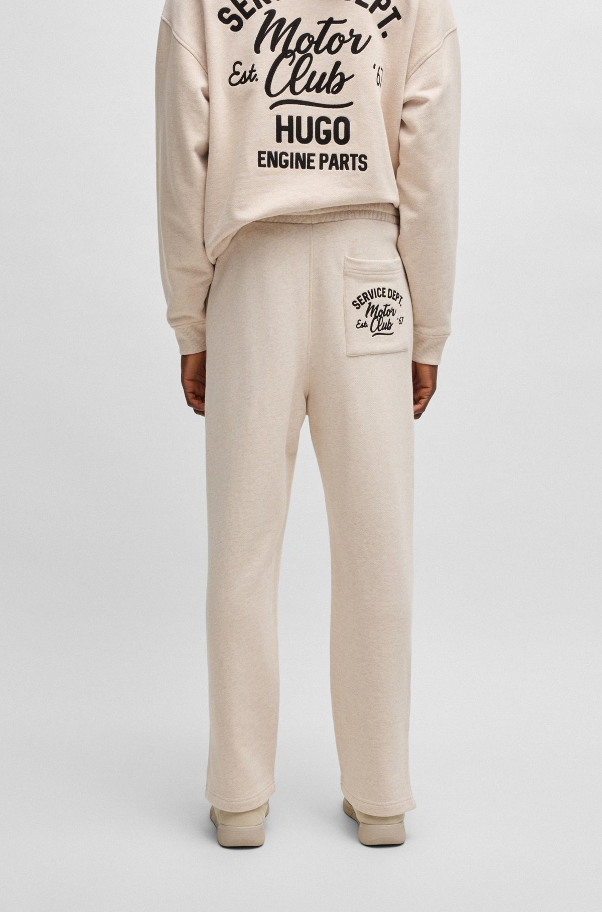 COTTON-TERRY TRACKSUIT BOTTOMS WITH EMBROIDERED GRAPHICS - 5