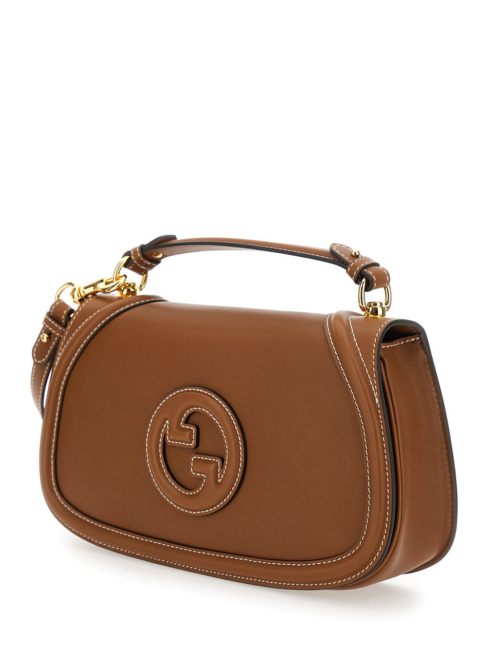 Gucci Women 'Blondie' Brown Handbag With Logo Detail On Front In Leather Woman - 2