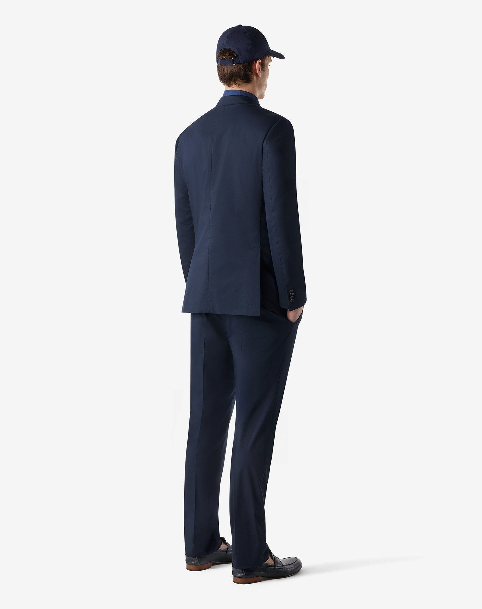 Blue techno stretch cotton suit - 3