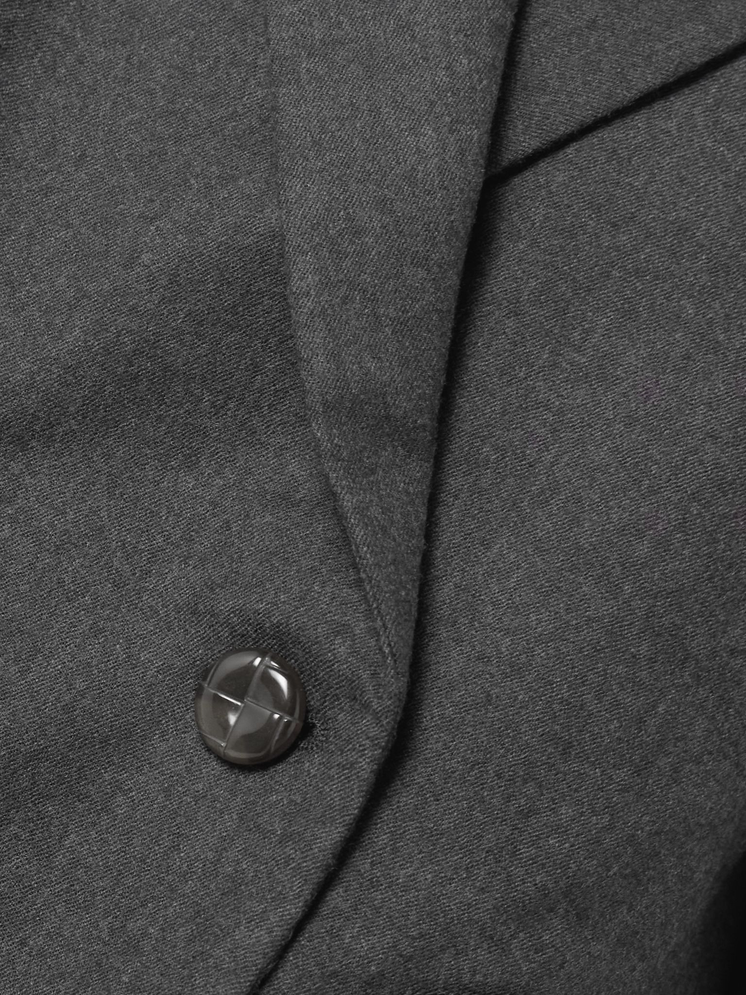 Everyday double-breasted wool-twill blazer Dark gray - 5