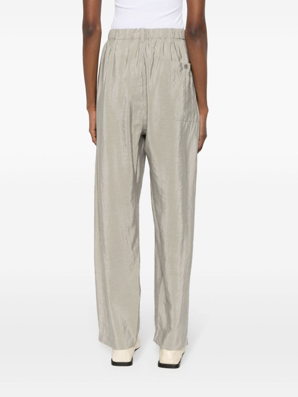 silk-blend tapered trousers - 4