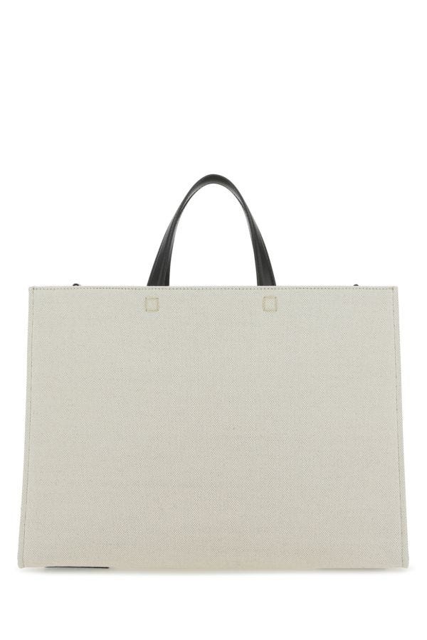 Ivory canvas medium G shopping bag - 4