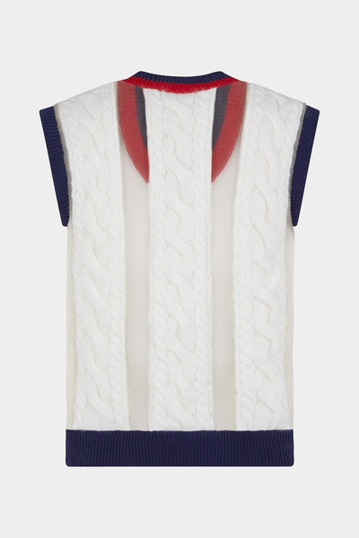 DSQUARED2 MOHAIR CABLE-KNIT VEST outlook
