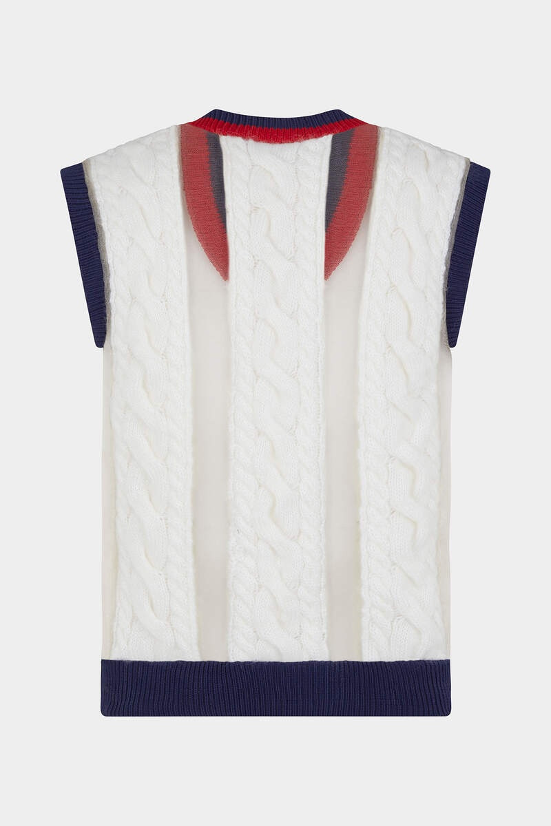DSQUARED2 MOHAIR CABLE-KNIT VEST outlook
