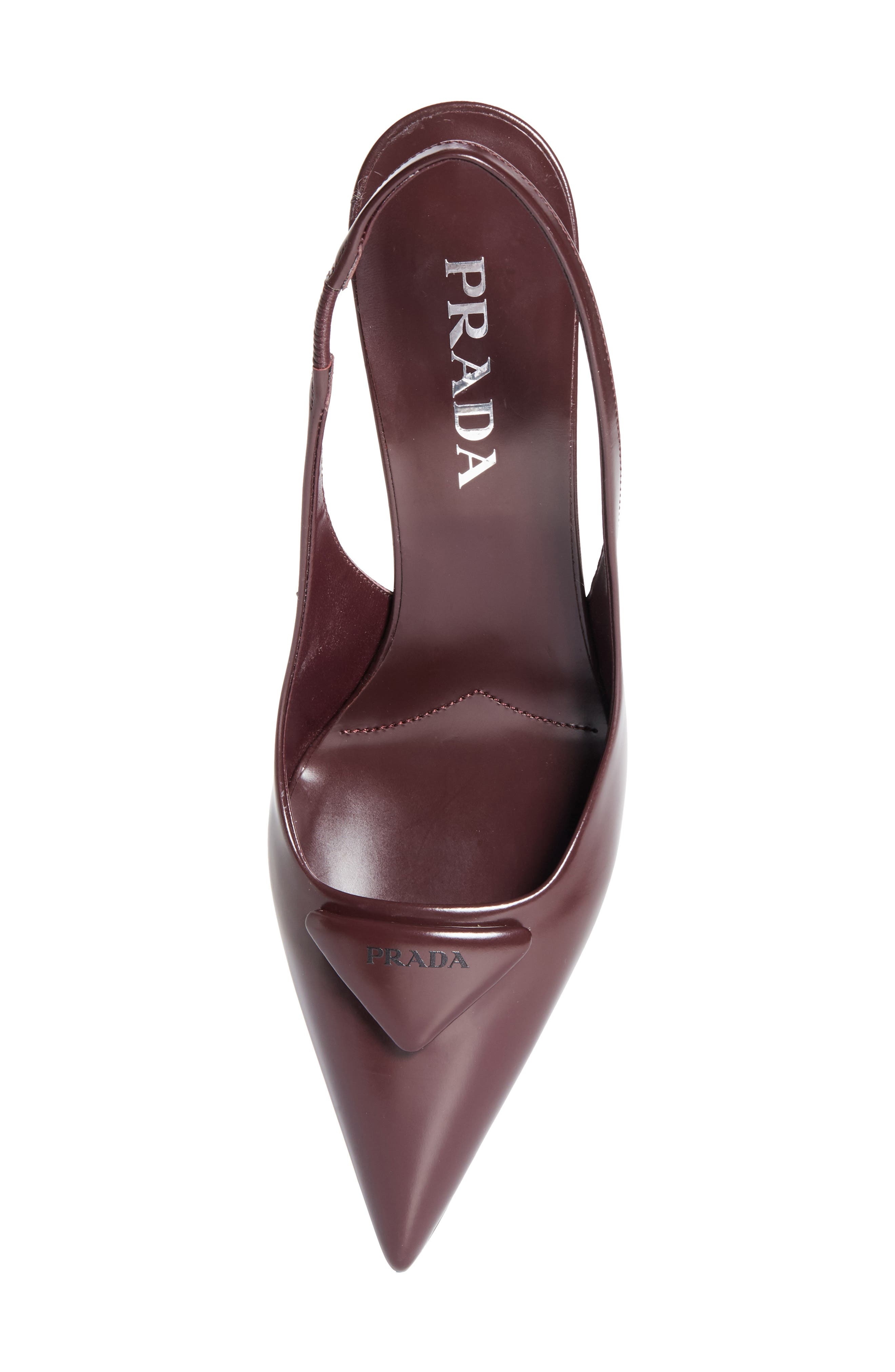 Prada Modellerie Pointed Toe Slingback Pump in Bordeaux at Nordstrom - 5