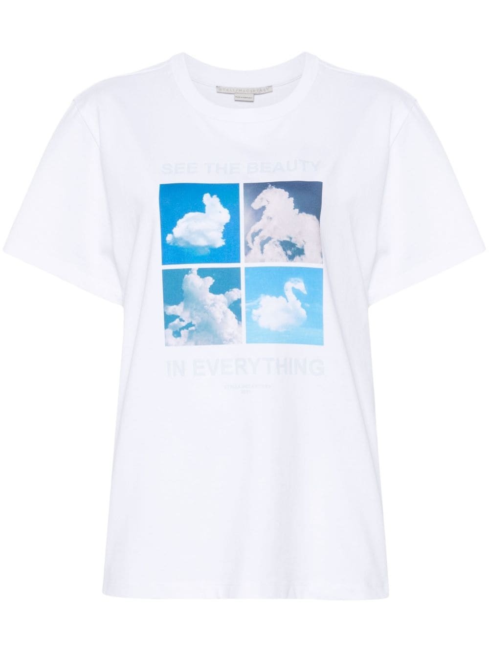 cloud-print cotton T-shirt - 1