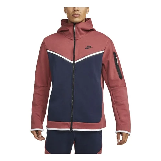 Nike Casual Sports Breathable Zipper Hooded Jacket Brown Red Brownred CU4489-661 - 1