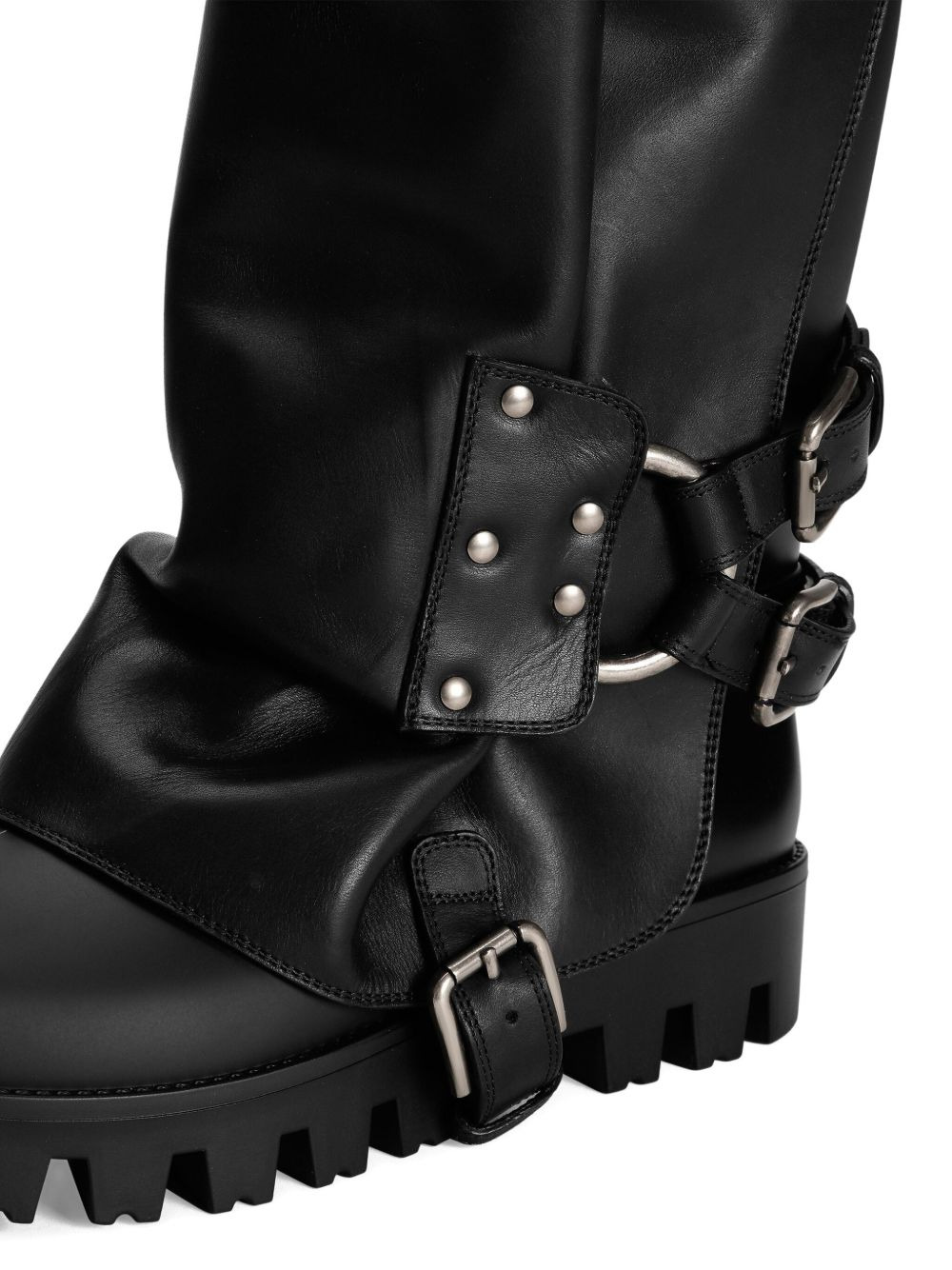 buckle-strap biker boots - 3