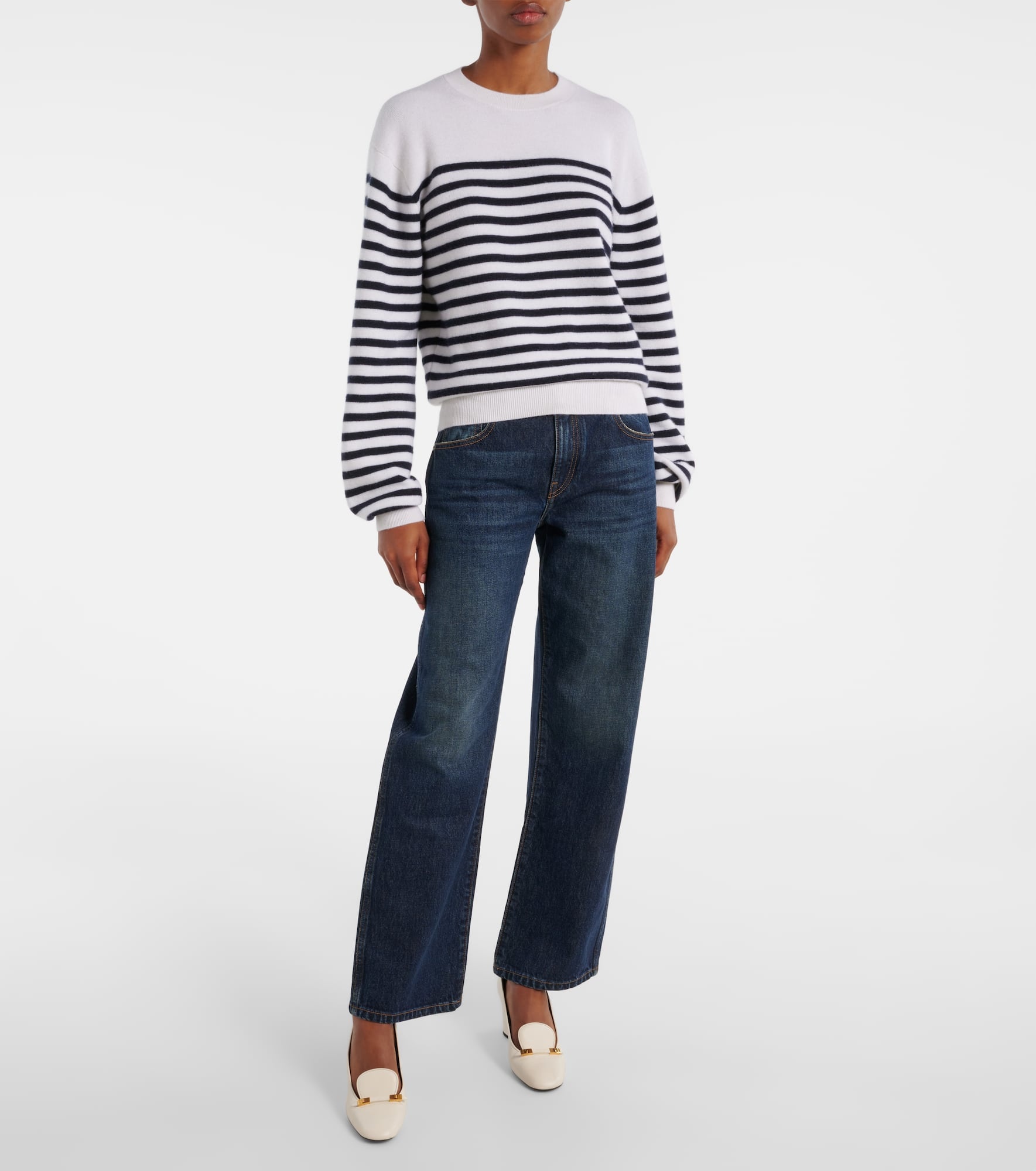 Viola striped cashmere-blend sweater - 2