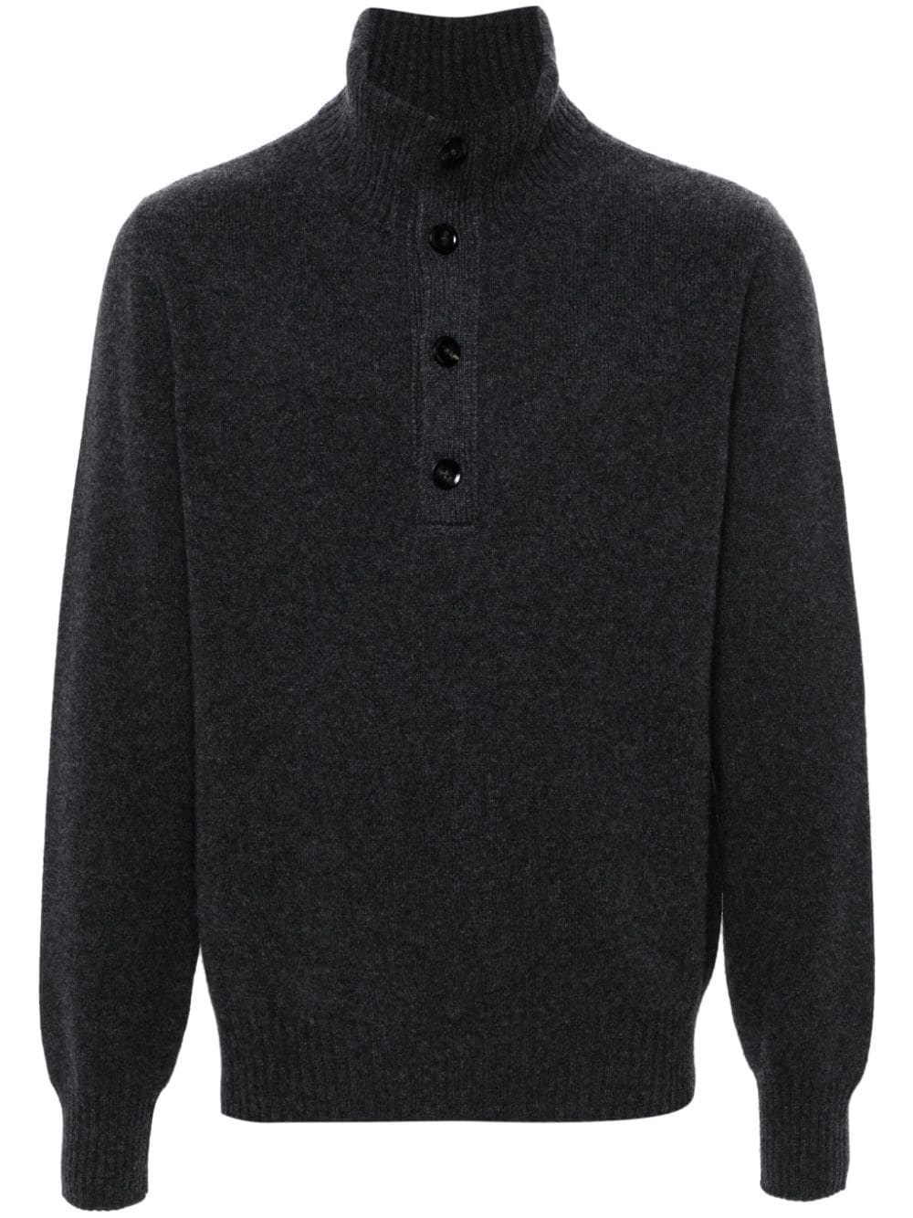 buttoned-collar jumper - 1