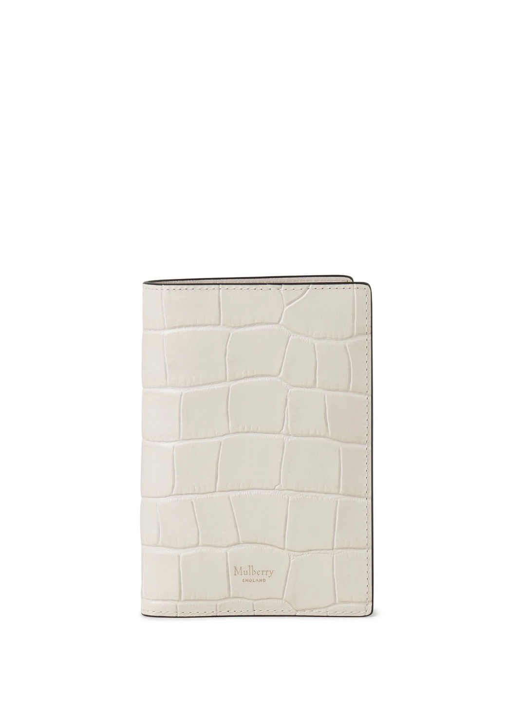 Passport Cover Eggshell Shiny Small Croc - 1