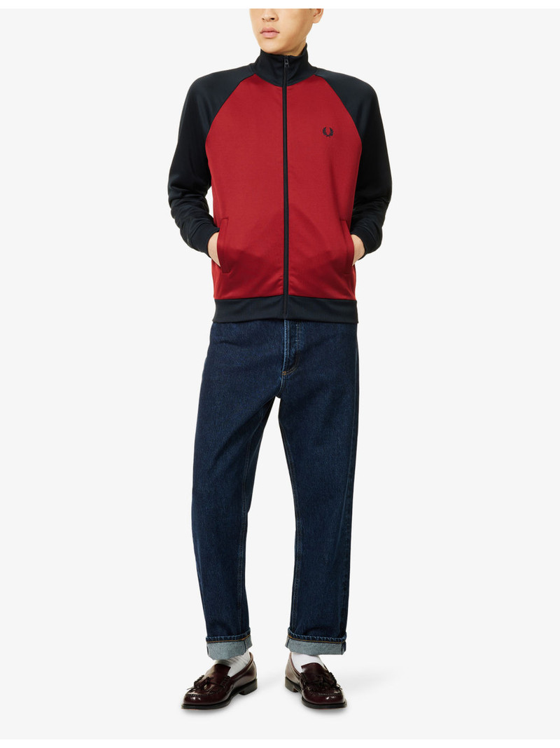 Fred Perry Logo-Embroidery Contrast Track Woven Jacket outlook