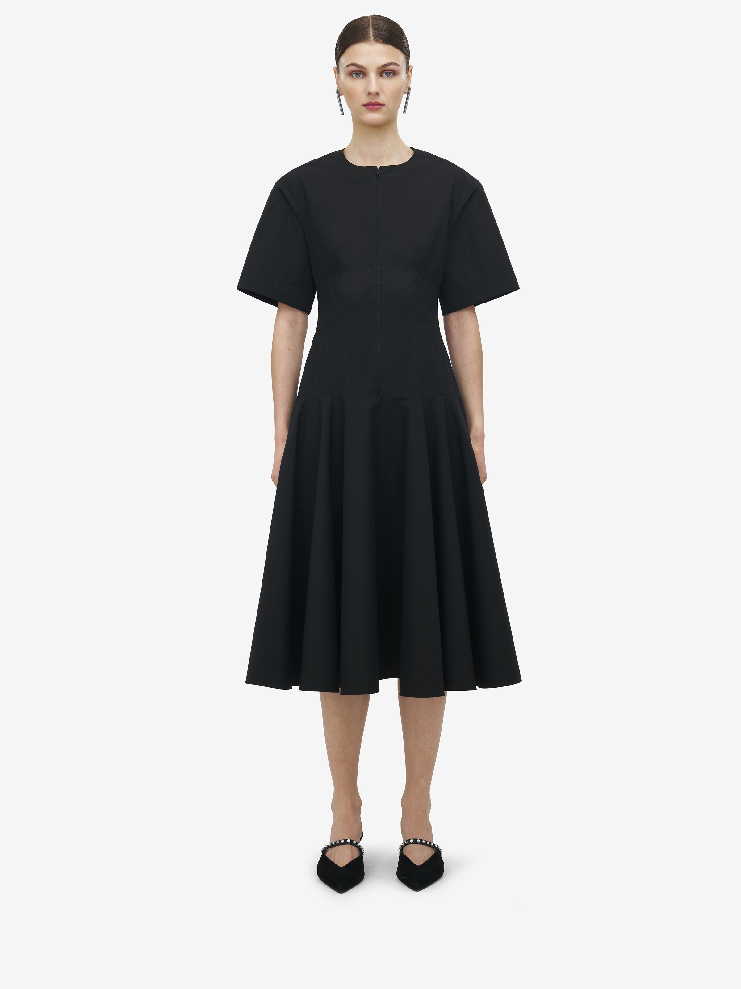 Cotton Poplin Midi Dress - 3