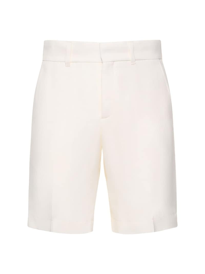 Tailored wool gabardine shorts - 1