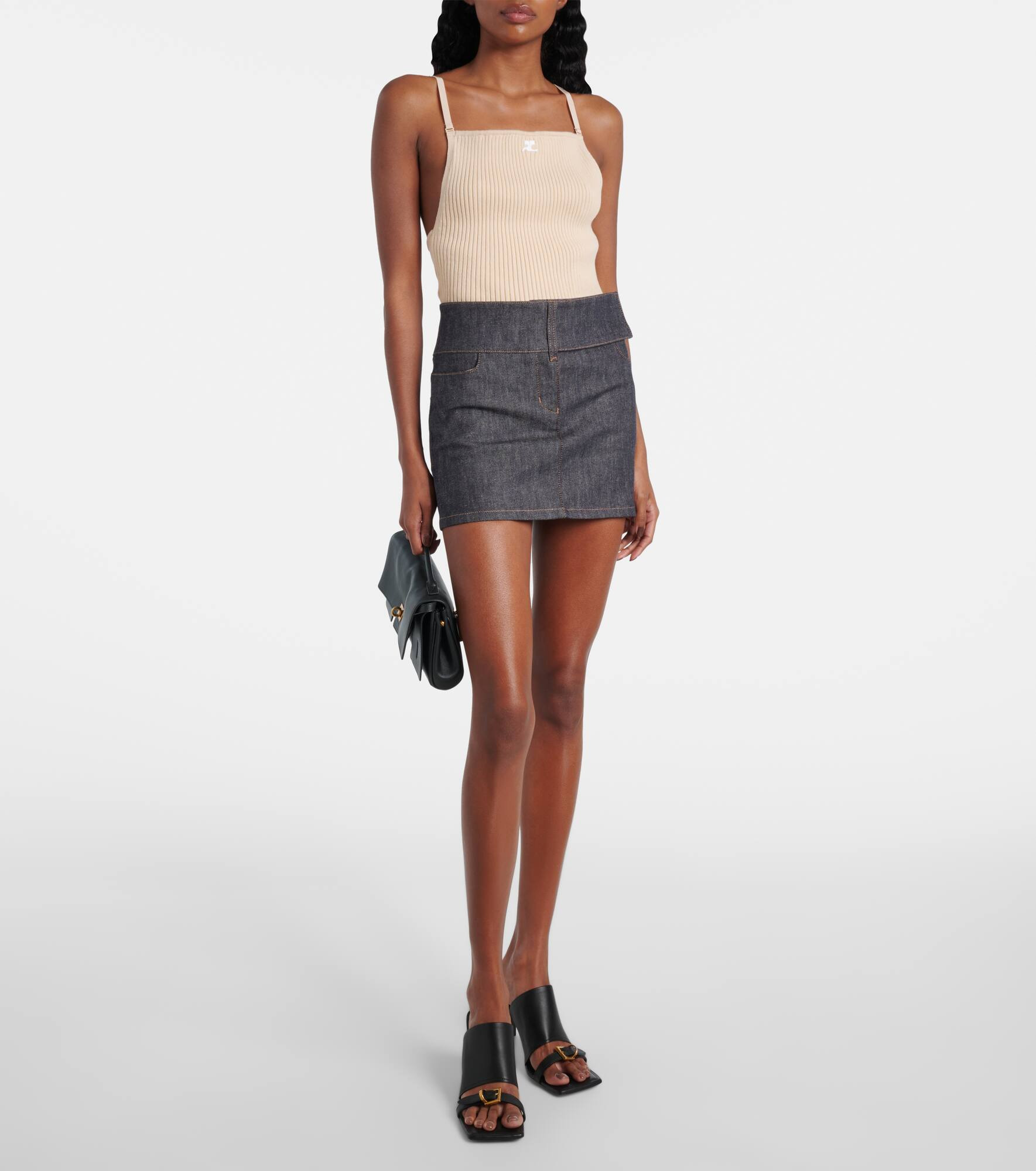 Logo ribbed-knit tank top - 2