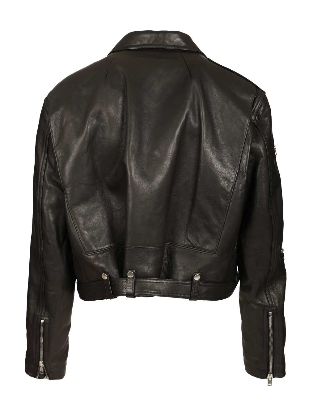 Cropped Jumbo Bauhaus Stooges Leather Jacket Jackets Black - 2