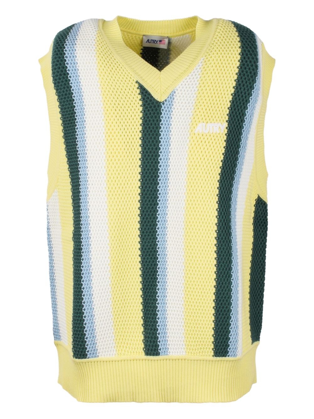 V-neck knitted vest - 1