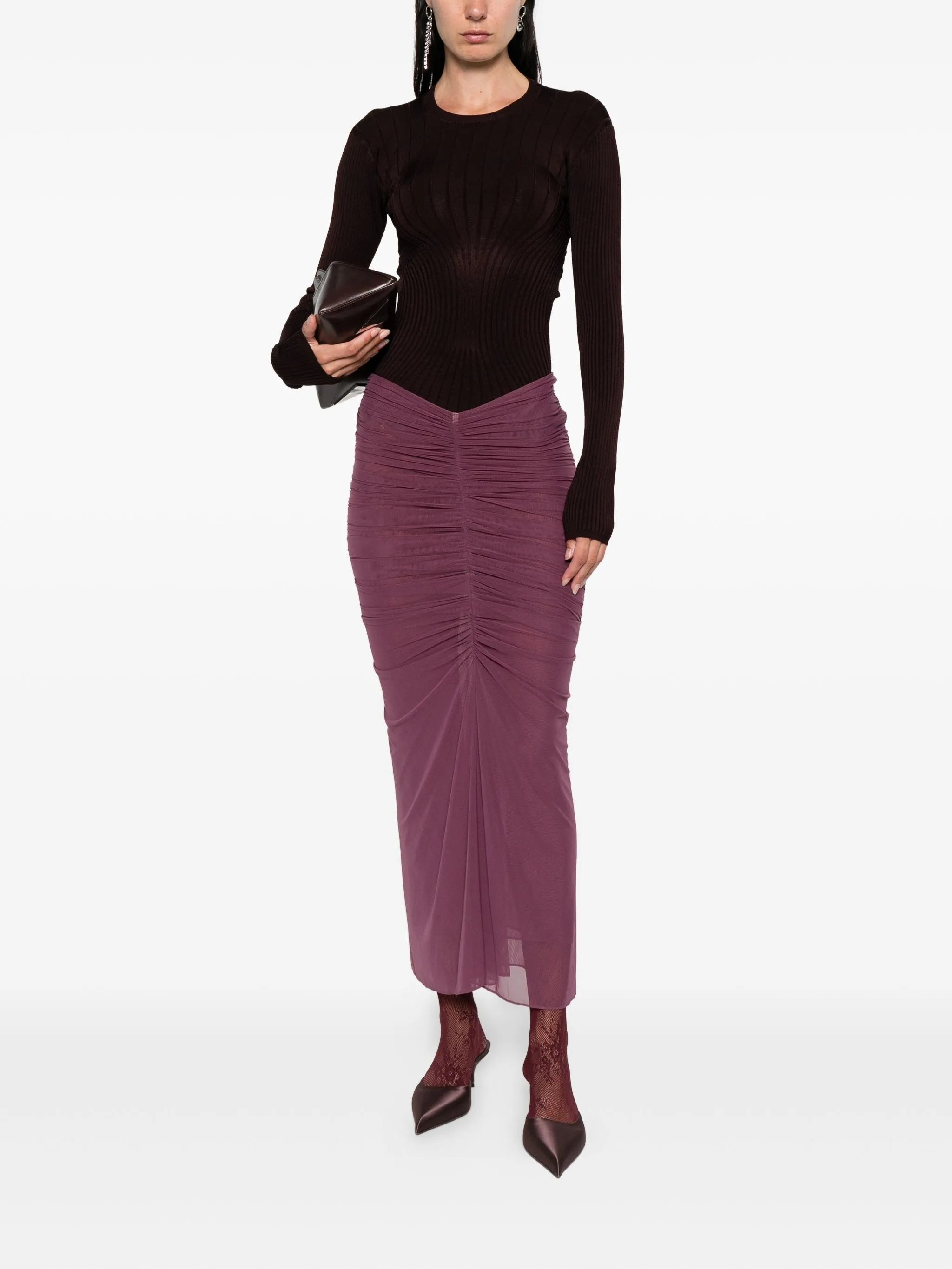 ribbed long-sleeve top - 2