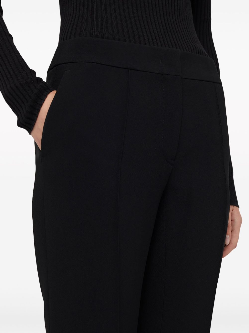 low-waist flared trousers - 7