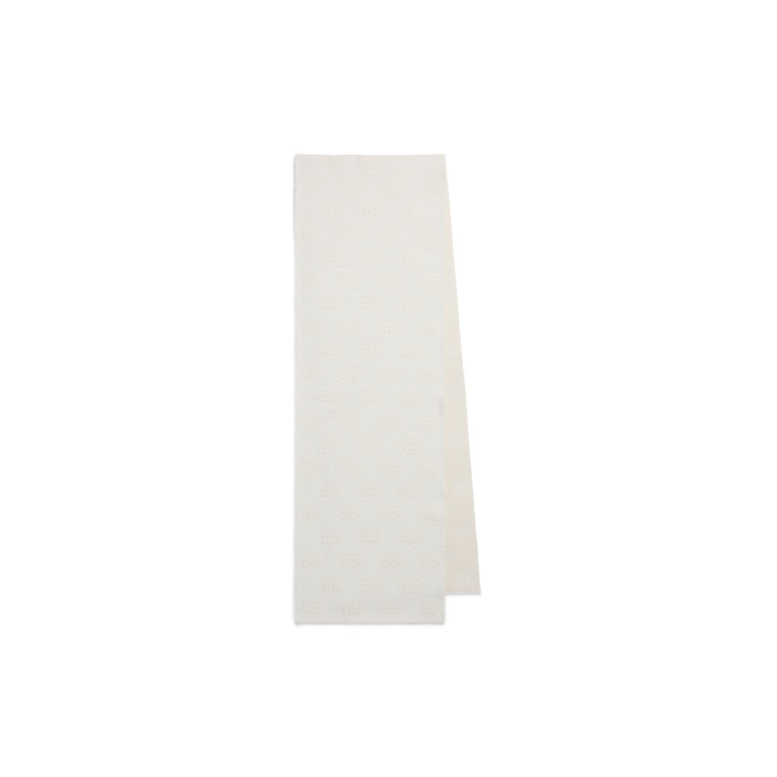 Women's Furry Scarf in White - 1