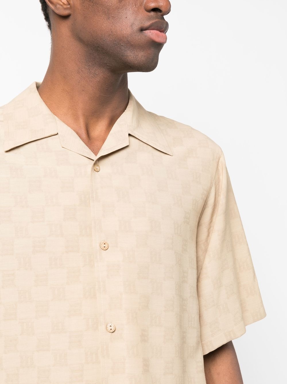 monogram-print short-sleeve shirt - 5