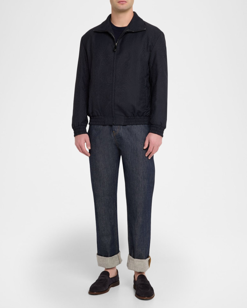 Etro Men's Paisley Jacquard Zip-Front Jacket outlook