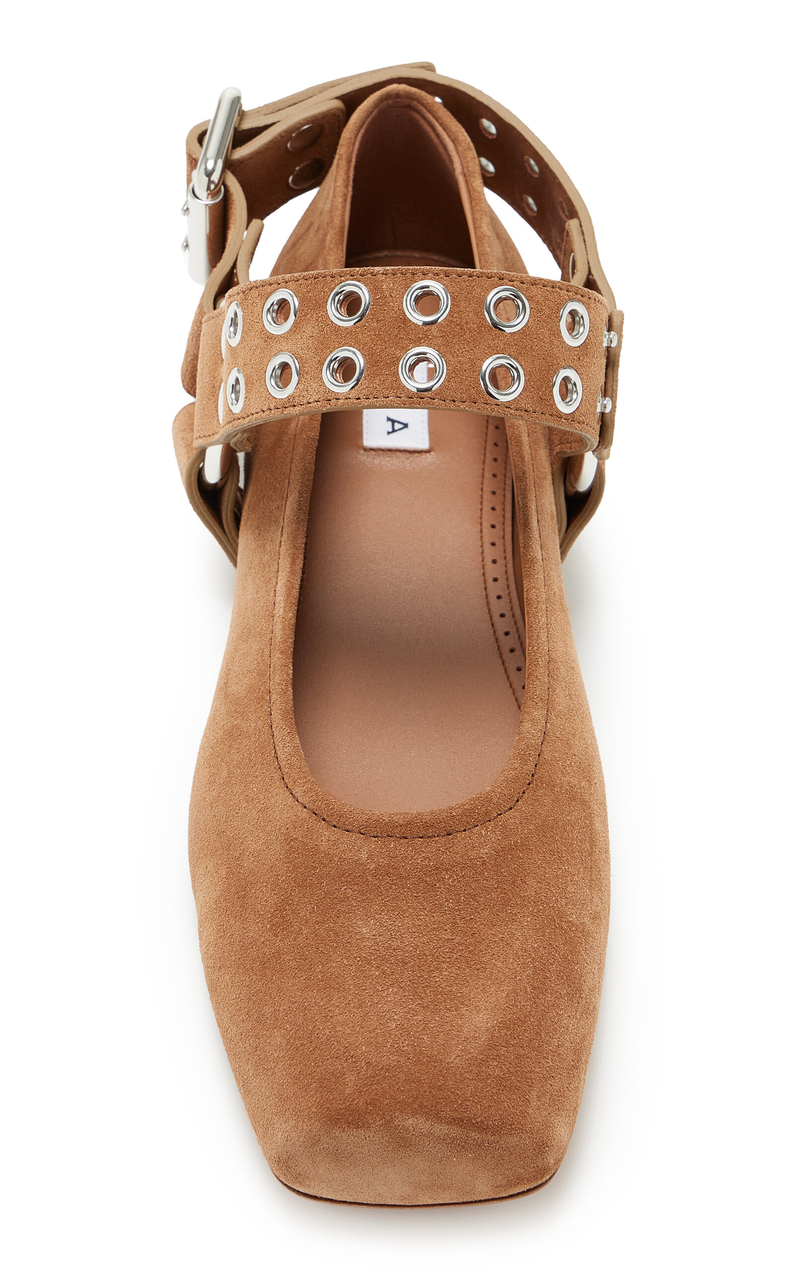 Biker Suede Ballet Flats tan - 2