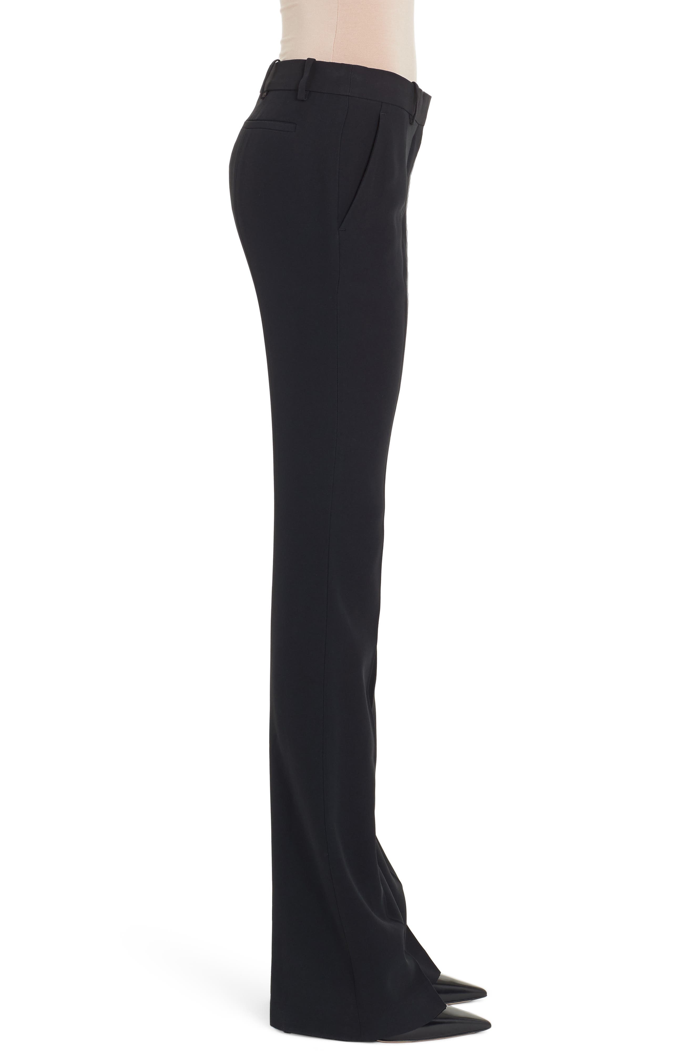 Leaf Crepe Slim Bootcut Pants - 3