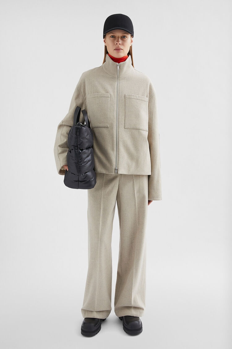 Felt Wool Padded Blouson - 1