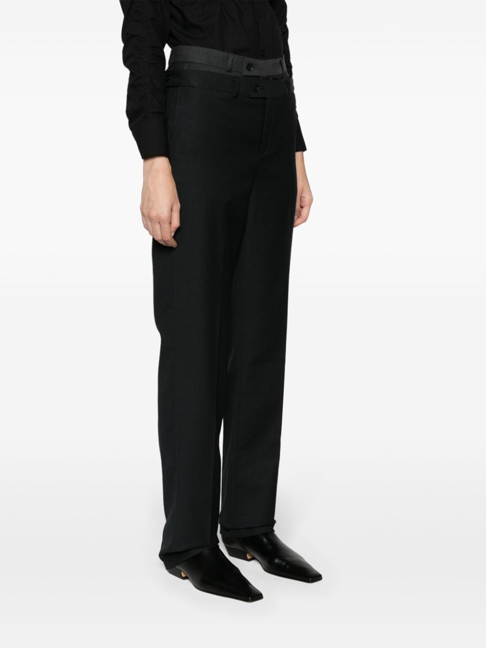 double-waistband trousers - 3