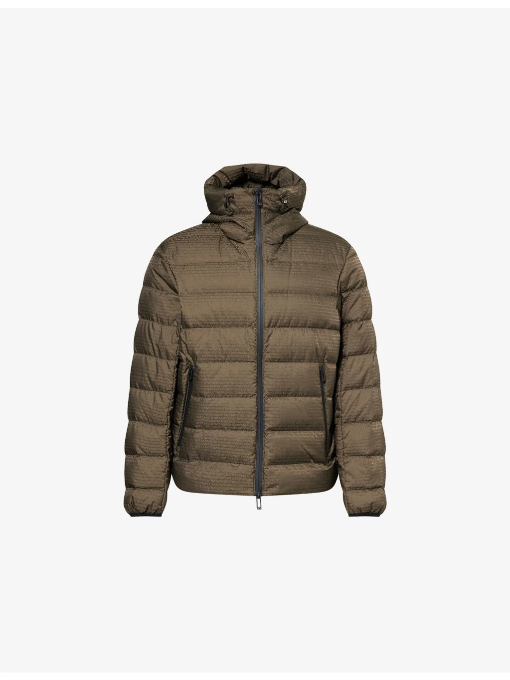 Brand-Print Hooded Shell-Down Jacket - 1