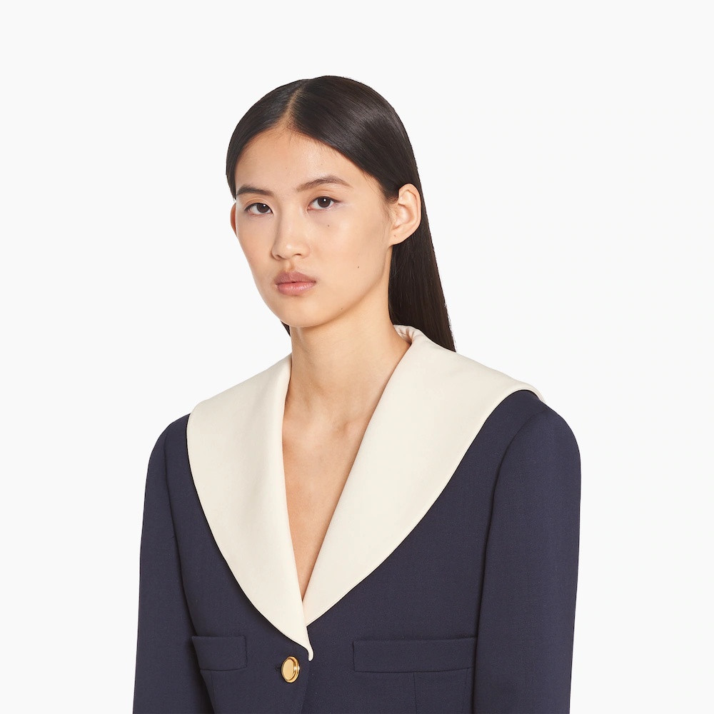 ジャケット MiuMiu | Single-breasted grain de poudre jacket MH1901 Miu Miu Single-breasted cropped grain de poudre jacket