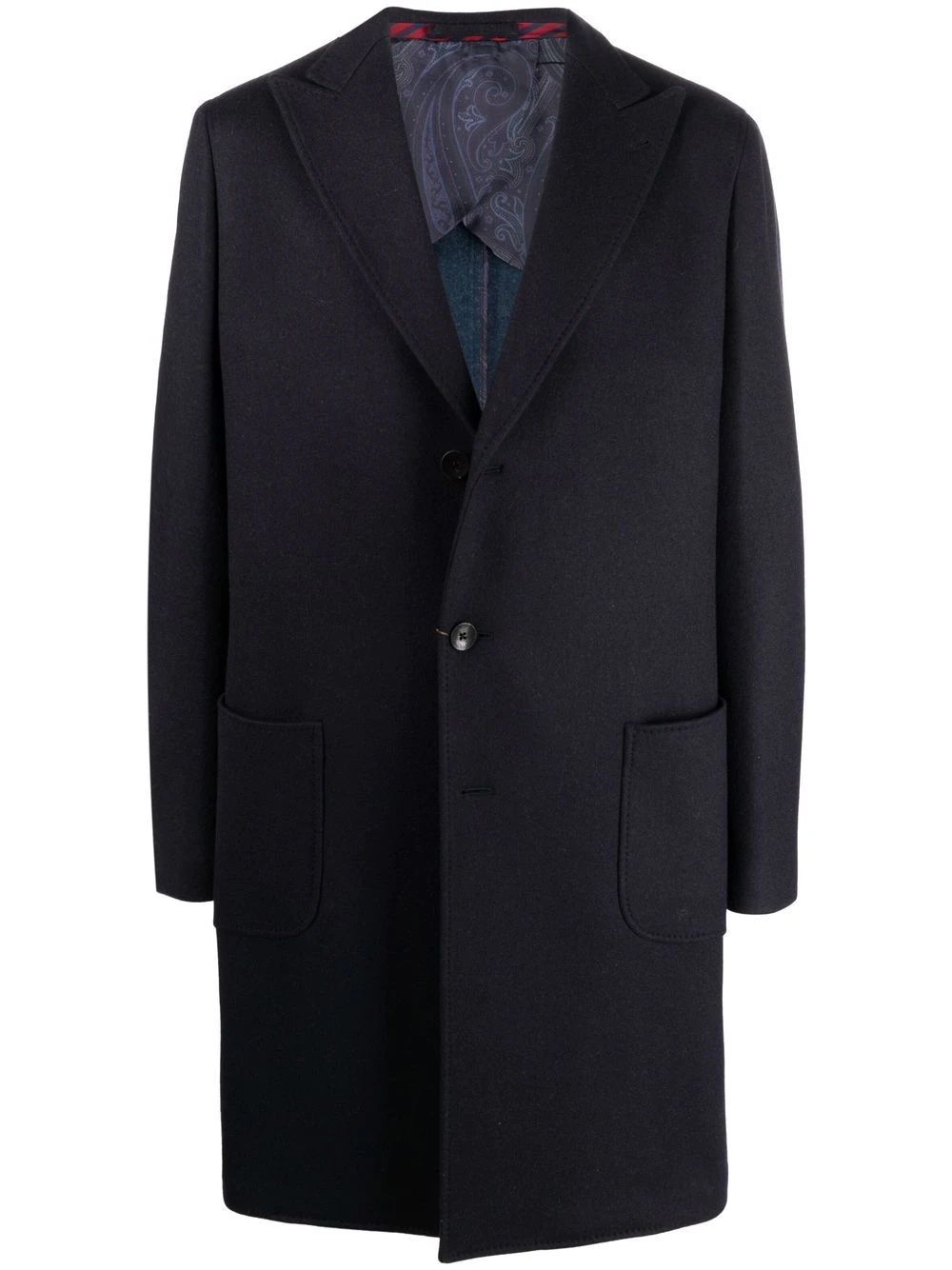 single breasted cashmere-blend coat - 1